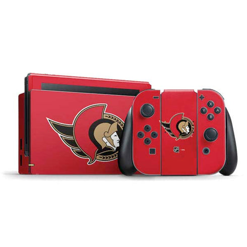 NHL Ottawa Senators Solid Background Nintendo Skins
