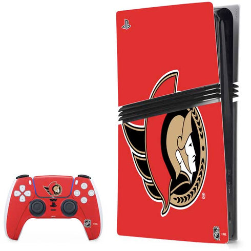 NHL Ottawa Senators Solid Background PlayStation PS5 Skins
