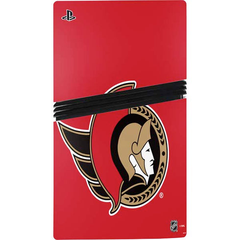 NHL Ottawa Senators Solid Background PS5 Pro Disk Bundle Skin