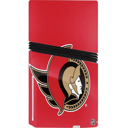 NHL Ottawa Senators Solid Background PS5 Pro Disk Bundle Skin