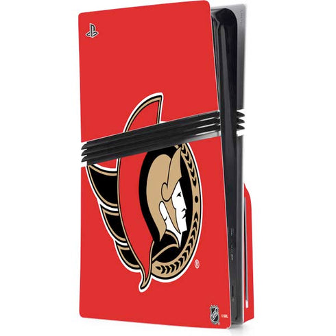 NHL Ottawa Senators Solid Background PS5 Pro Disk Console Skin
