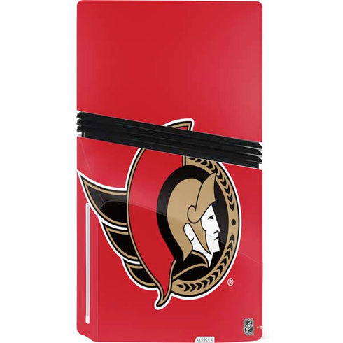 NHL Ottawa Senators Solid Background PS5 Pro Disk Console Skin