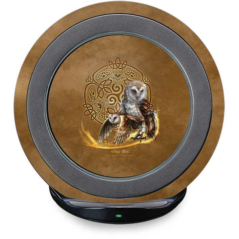 Owl Celtic Knot by Brigid Ashwood Fast Charge Wireless Charging Stand Skin