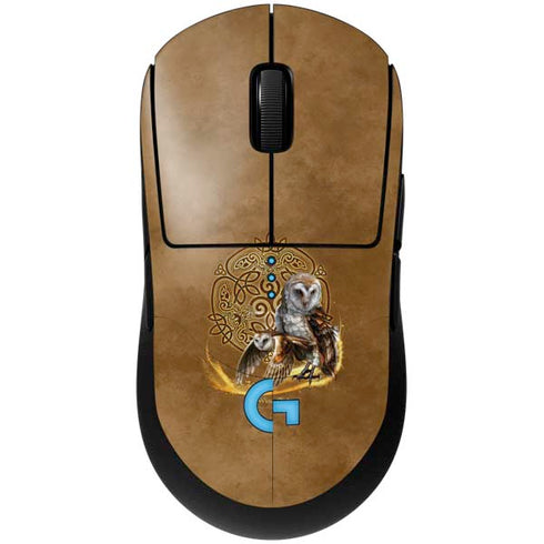 Owl Celtic Knot by Brigid Ashwood G Pro Wireless Gaming Mouse Skin