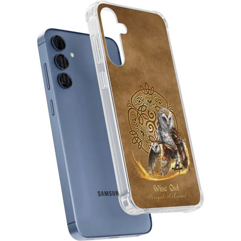 Owl Celtic Knot by Brigid Ashwood Galaxy A35 5G Clear Case