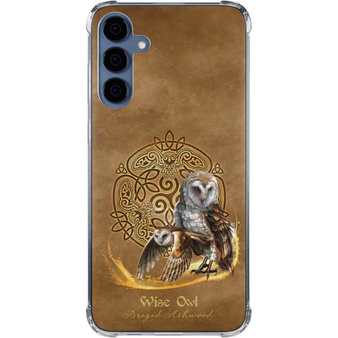 Owl Celtic Knot by Brigid Ashwood Galaxy A55 5G Clear Case