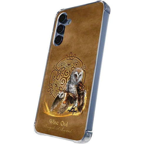 Owl Celtic Knot by Brigid Ashwood Galaxy A55 5G Clear Case