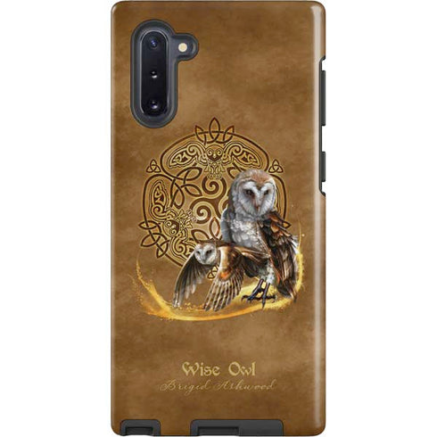 Owl Celtic Knot by Brigid Ashwood Galaxy Cases