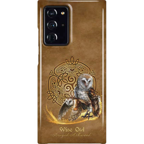 Owl Celtic Knot by Brigid Ashwood Galaxy Cases