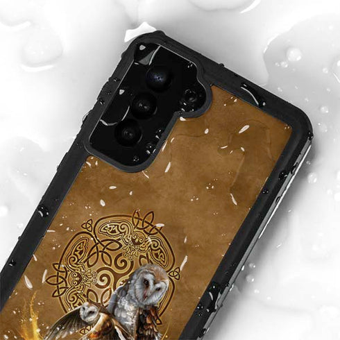 Owl Celtic Knot by Brigid Ashwood Galaxy S24 Plus Waterproof Case
