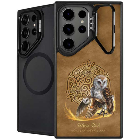 Owl Celtic Knot by Brigid Ashwood Galaxy Cases