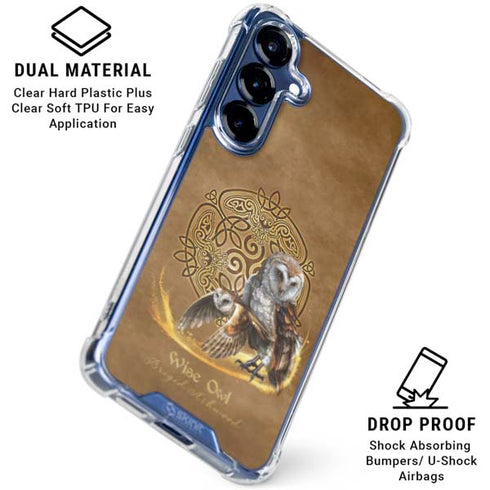 Owl Celtic Knot by Brigid Ashwood Galaxy S25 Clear Case