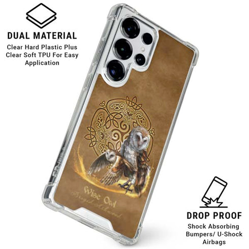 Owl Celtic Knot by Brigid Ashwood Galaxy S25 Ultra Clear Case