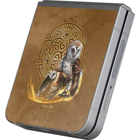 Owl Celtic Knot by Brigid Ashwood Galaxy Z Flip6 Skin