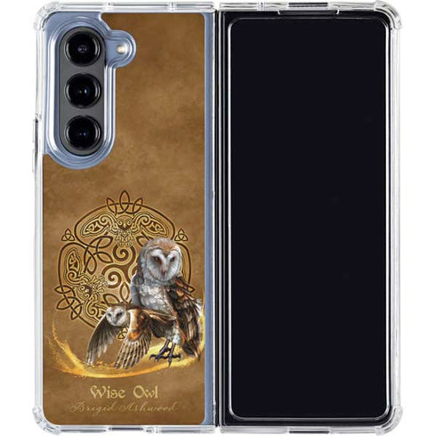 Owl Celtic Knot by Brigid Ashwood Galaxy Z Fold5 5G Clear Case