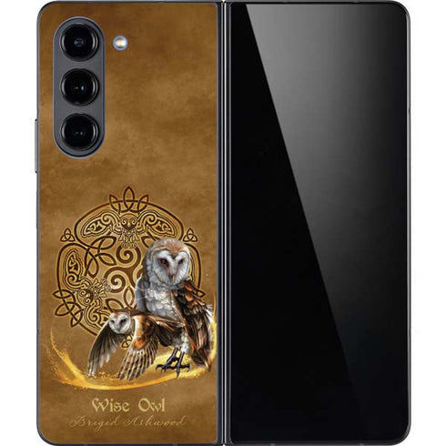Owl Celtic Knot by Brigid Ashwood Galaxy Z Fold5 5G Skin
