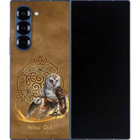 Owl Celtic Knot by Brigid Ashwood Galaxy Z Fold6 Skin