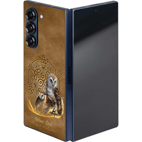 Owl Celtic Knot by Brigid Ashwood Galaxy Z Fold6 Skin