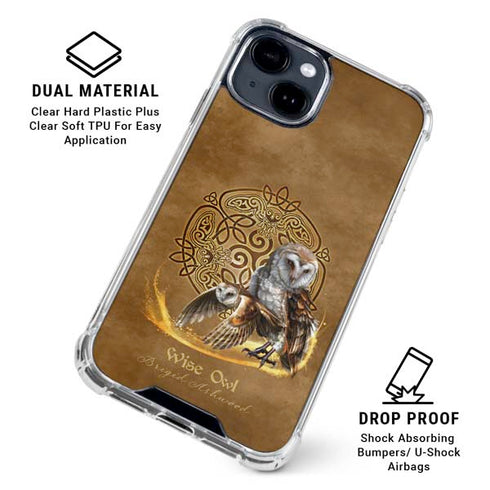 Owl Celtic Knot by Brigid Ashwood iPhone 15 Clear Case