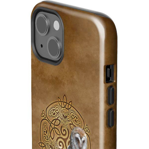 Owl Celtic Knot by Brigid Ashwood iPhone 15 Impact Case