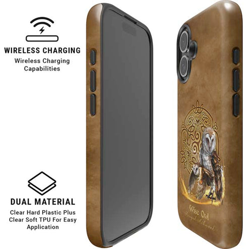 Owl Celtic Knot by Brigid Ashwood iPhone 16 Plus Magsafe Impact Case
