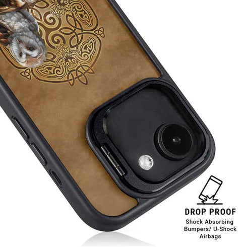 Owl Celtic Knot by Brigid Ashwood iPhone 16e Kickstand Case
