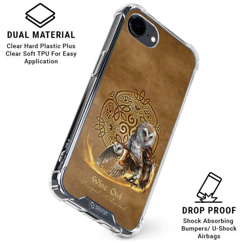 Owl Celtic Knot by Brigid Ashwood iPhone 16e Clear Case