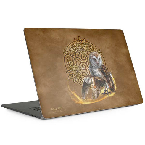 Owl Celtic Knot by Brigid Ashwood MacBook Skins
