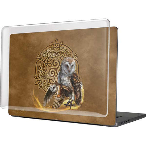 Owl Celtic Knot by Brigid Ashwood MacBook Cases