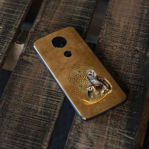 Owl Celtic Knot by Brigid Ashwood Moto E5 Plus Skin