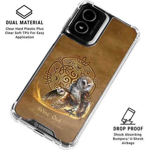 Owl Celtic Knot by Brigid Ashwood Moto G Power 5G (2024) Clear Case