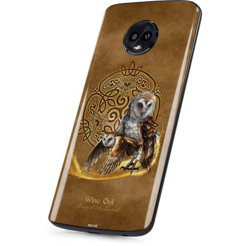Owl Celtic Knot by Brigid Ashwood Moto G6 Skin