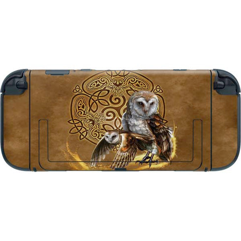 Owl Celtic Knot by Brigid Ashwood Nintendo Switch 2 (2025) with Joy-Con Skin