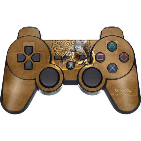 Owl Celtic Knot by Brigid Ashwood PS3 Dual Shock wireless controller Skin