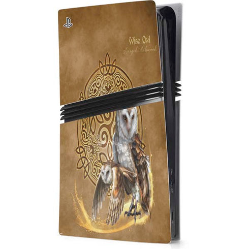 Owl Celtic Knot by Brigid Ashwood PS5 Pro Console Skin