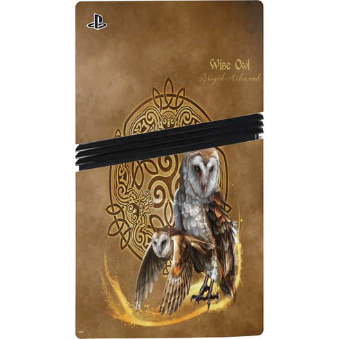 Owl Celtic Knot by Brigid Ashwood PS5 Pro Console Skin