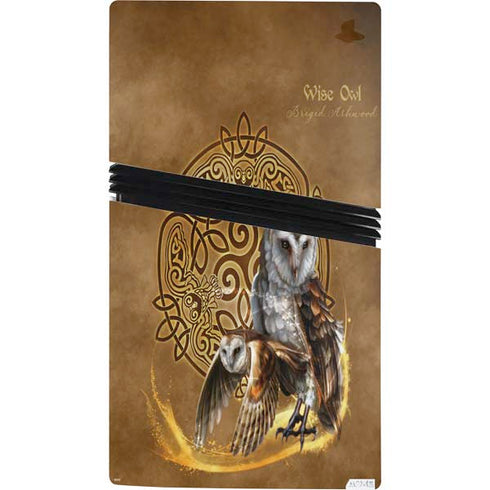 Owl Celtic Knot by Brigid Ashwood PS5 Pro Console Skin