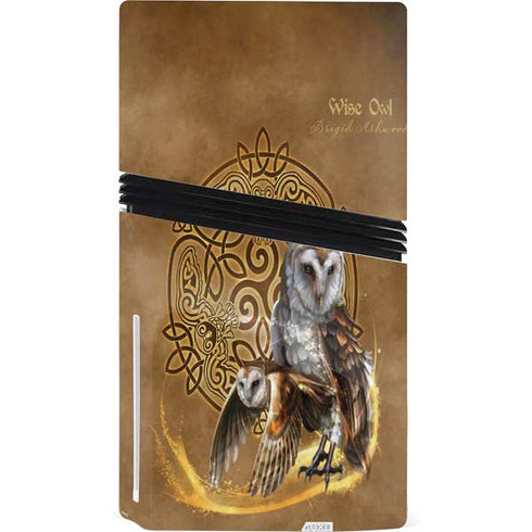 Owl Celtic Knot by Brigid Ashwood PS5 Pro Disk Bundle Skin