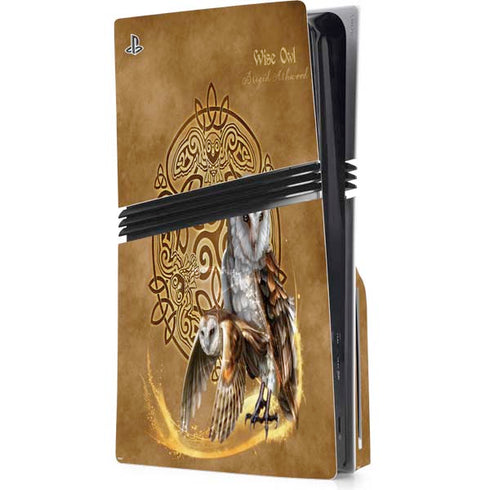 Owl Celtic Knot by Brigid Ashwood PS5 Pro Disk Console Skin