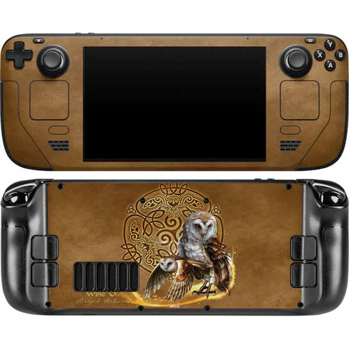 Owl Celtic Knot by Brigid Ashwood Steam Deck Handheld Gaming Computer OLED Skin