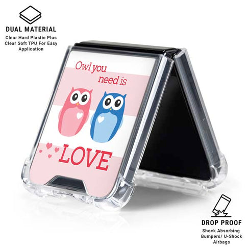 Owl Is All You Need Galaxy Z Flip6 Clear Case