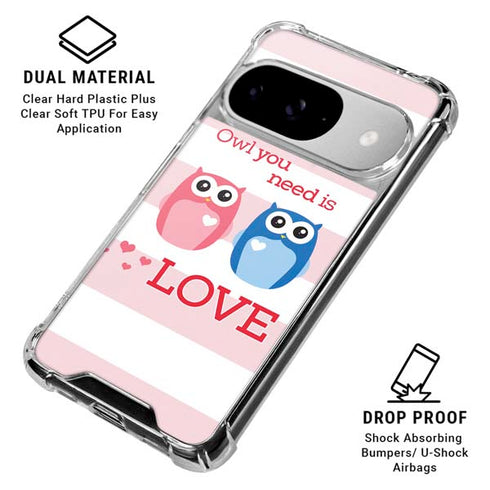 Owl Is All You Need Google Pixel 10 Clear Case