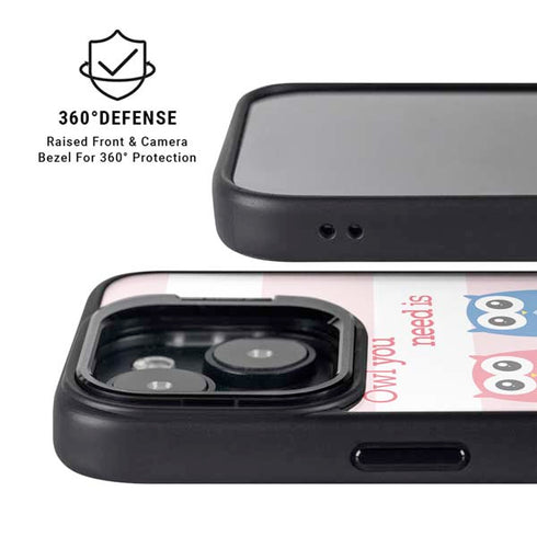 Owl Is All You Need iPhone 14 Plus Kickstand Case