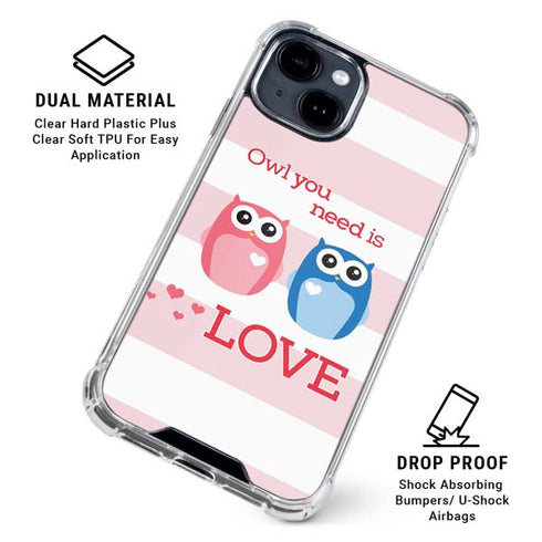 Owl Is All You Need iPhone 15 Clear Case