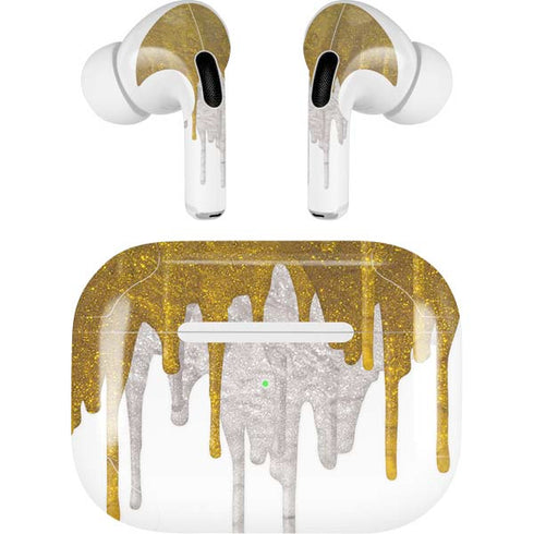 Paint Splatter Gold AirPods Skins