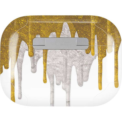 Paint Splatter Gold AirPods Skins