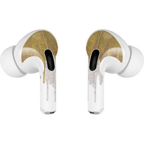Paint Splatter Gold AirPods Skins