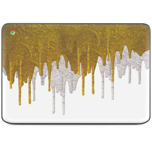 Paint Splatter Gold HP Chromebook Skin