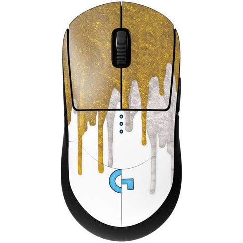Paint Splatter Gold G Pro Wireless Gaming Mouse Skin