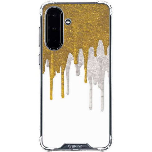 Paint Splatter Gold Galaxy A36 5G Clear Case